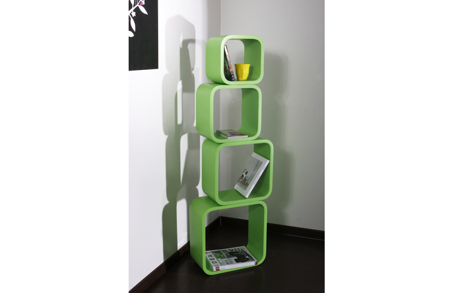 Etag&egrave;re Pop carr&eacute;e vert (lot de 4)