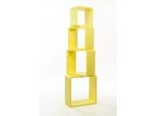 Etag&egrave;re Pop jaune Carr&eacute;e (lot de 4)
