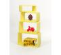 Etag&egrave;re Pop jaune rectangle (lot de 4)