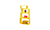 Etag&egrave;re Pop jaune rectangle (lot de 4)