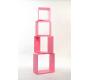 Etag&egrave;re Pop rose carr&eacute;e (lot de 4)
