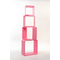 Etag&egrave;re Pop rose carr&eacute;e (lot de 4)