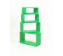 Etag&egrave;re Pop vert rectangle (lot de 4)