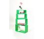 Etag&egrave;re Pop vert rectangle (lot de 4)