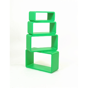 Etag&egrave;re Pop vert rectangle (lot de 4)