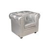 Fauteuil BABY CHESTERFIELD - coloris argent image pub1