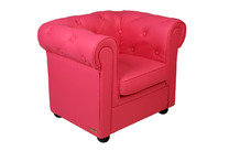 Fauteuil BABY CHESTERFIELD - coloris framboise image pub1