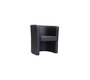 Fauteuil cabriolet noir Pretty