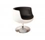 Fauteuil / chaise design BRADY blanc et noir  image 1