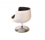 Fauteuil / chaise design BRADY blanc et noir  image 2