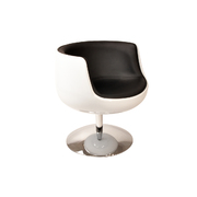 Fauteuil / chaise design BRADY blanc et noir  image pub1