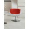 Fauteuil / chaise design BRADY blanc et rouge image pub1