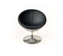 Fauteuil / chaise design r&eacute;tro argent et noir Stanley