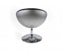 Fauteuil / chaise design r&eacute;tro argent et noir Stanley
