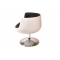 Fauteuil / chaise design r&eacute;tro blanc et noir Brady