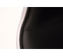 Fauteuil / chaise design r&eacute;tro blanc et noir Brady