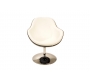 Fauteuil / chaise design r&eacute;tro blanc et noir Solly