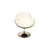 Fauteuil / chaise design r&eacute;tro blanc et noir Solly