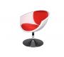 Fauteuil / chaise design r&eacute;tro blanc et rouge New Groovy