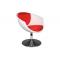 Fauteuil / chaise design r&eacute;tro blanc et rouge New Groovy