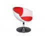 Fauteuil / chaise design r&eacute;tro blanc et rouge New Groovy