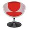 Fauteuil / chaise design r&eacute;tro blanc et rouge New Groovy