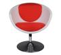 Fauteuil / chaise design r&eacute;tro blanc et rouge New Groovy