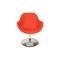 Fauteuil / chaise design r&eacute;tro blanc et rouge Solly