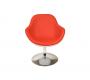 Fauteuil / chaise design r&eacute;tro blanc et rouge Solly