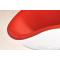 Fauteuil / chaise design r&eacute;tro blanc et rouge Solly