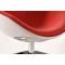 Fauteuil / chaise design r&eacute;tro blanc et rouge Solly