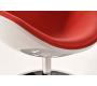 Fauteuil / chaise design r&eacute;tro blanc et rouge Solly