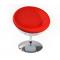 Fauteuil / chaise design r&eacute;tro blanc et rouge Stanley