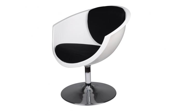Fauteuil / chaise design r&eacute;tro noir et blanc New Groovy
