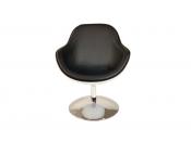Fauteuil / chaise design r&eacute;tro noir et blanc Solly