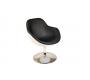 Fauteuil / chaise design r&eacute;tro noir et blanc Solly