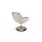 Fauteuil / chaise design r&eacute;tro noir et blanc Solly