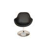 Fauteuil / chaise design r&eacute;tro noir et blanc Solly