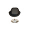 Fauteuil / chaise design r&eacute;tro noir et blanc Solly