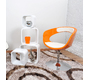 Fauteuil / chaise design r&eacute;tro orange et blanc GROOVY