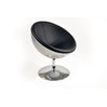 Fauteuil / chaise design STANLEY argent et noir en ABS et polyur&eacute;thane  image pub1