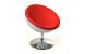 Fauteuil / chaise design STANLEY blanc et rouge en ABS et polyur&eacute;thane  image 1