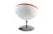 Fauteuil / chaise design STANLEY blanc et rouge en ABS et polyur&eacute;thane  image 3