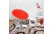 Fauteuil / chaise design STANLEY blanc et rouge en ABS et polyur&eacute;thane  image 6