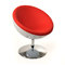 Fauteuil / chaise design STANLEY blanc et rouge en ABS et polyur&eacute;thane  image pub1