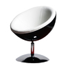 Fauteuil / chaise design STANLEY noir et blanc en ABS et polyur&eacute;thane  image pub1