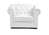 Fauteuil Chesterfield blanc design