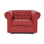 Fauteuil Chesterfield coloris groseille image pub1