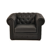 Fauteuil Chesterfield coloris noir image pub1