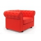 Fauteuil Chesterfield coloris rouge